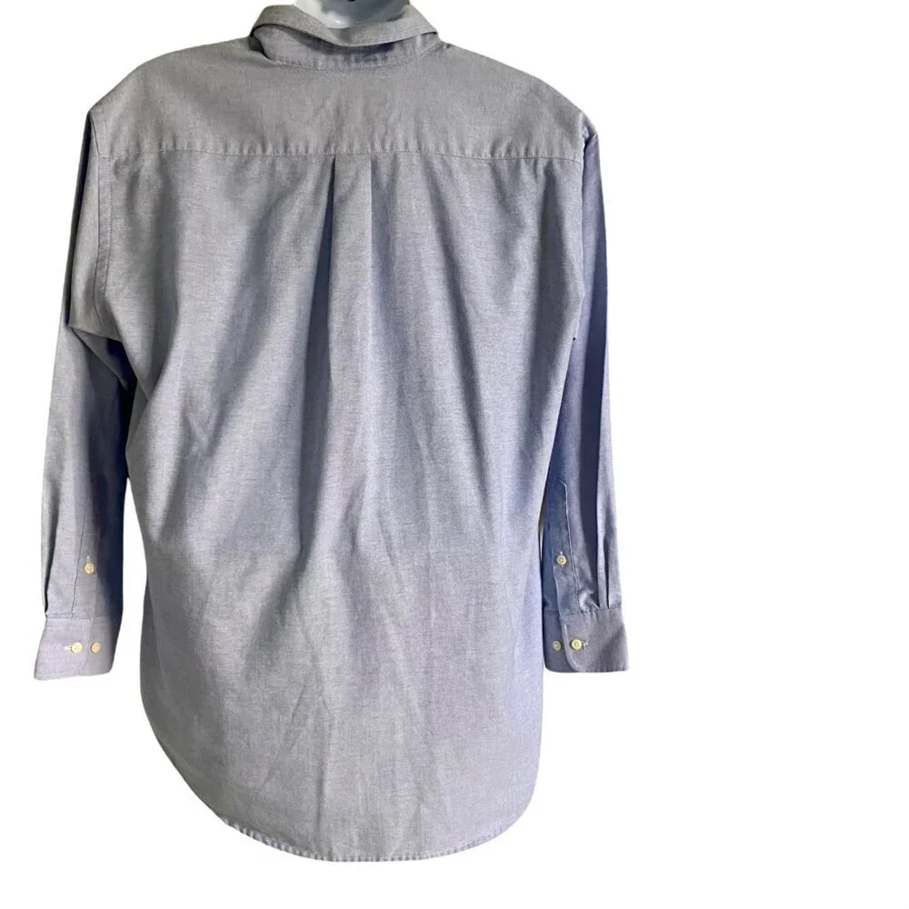 Deansgate Men's Blue Long Sleeve Button Down Shirt Neck 16.5 - Picture 5 of 9